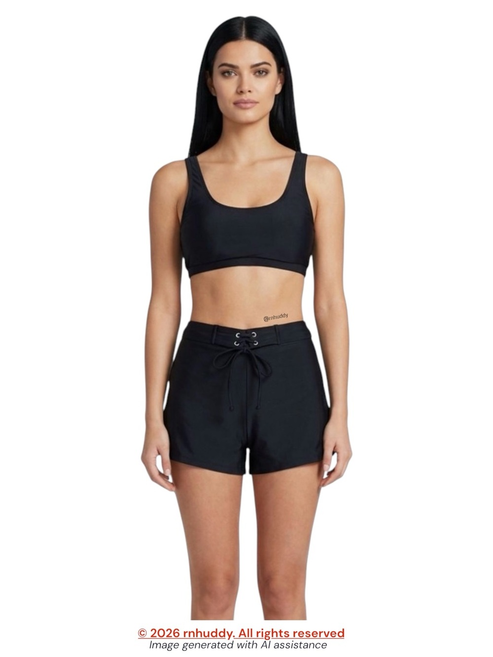 NWOT Women’s S black hotshot bikini set